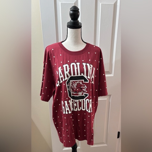 SC Gamecocks Oversized Rhinestone Tee - Picture 1 of 6